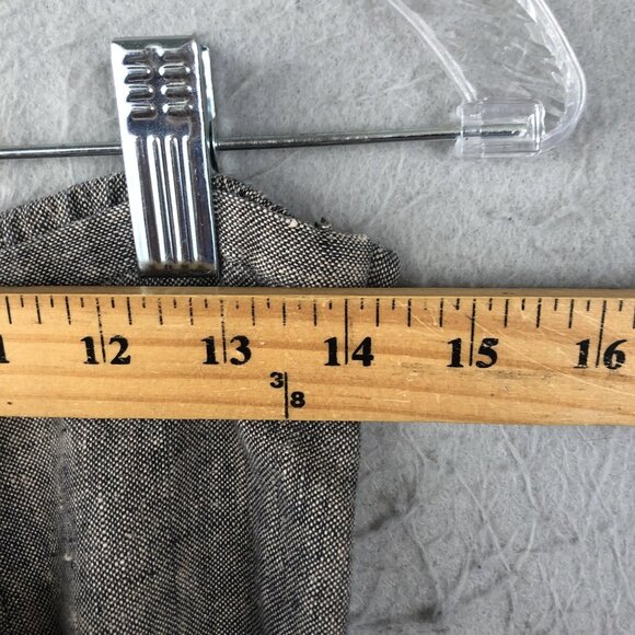 Dana Buchman Pantsuit Womens 6 Gray Linen Button Blazer Straight Leg Career - Picture 5 of 16